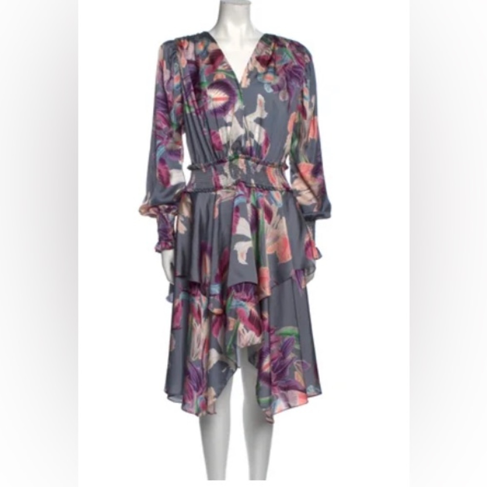 PatBo Grey Floral Dress  Size 2